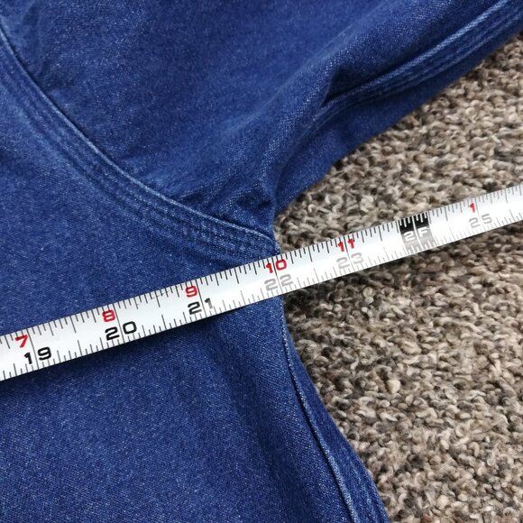 Vintage Carhartt Denim Pearl Snap Shirt Mens Medium Blue Heavy Western Work S141 - Picture 7 of 10